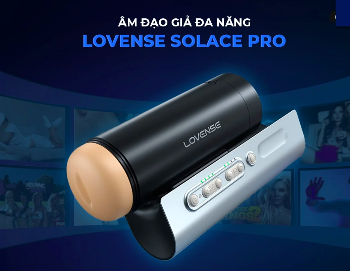 Âm đạo giả Lovense Solace Pro AI máy thủ dâm cao cấp